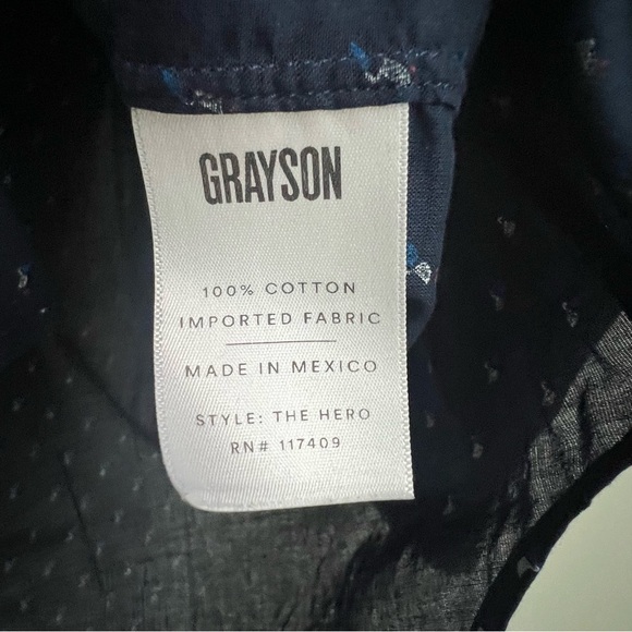 GRAYSON x ANTHROPOLOGIE The Hero Pelican Print Buttondown Shirt 2 Small Novelty - Picture 10 of 15